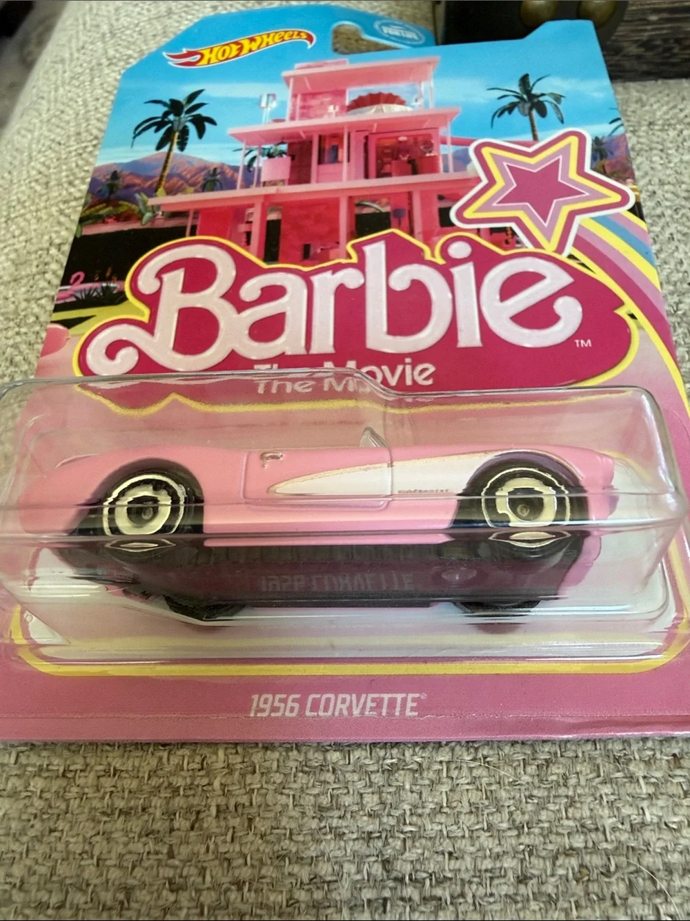 Hot Wheels Barbie The Movie Pink Convertible Toy Car